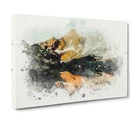 Reflection of the Alps Canvas Print | Gallery Wrapped 30mm Frame Wall Art | 30x20 inches | Ready to Hang | Modern Picture | Living Room Bedroom Lounge Office
