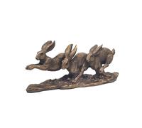 Reflections Bronze Hares Running - Joe Davies