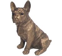 REFLECTIONS BRONZED Leonardo Figurine décorative avec bouledogue français Effet bronze Boîte cadeau