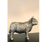 Reflections By Leonardo silver Highland Cow 12cm