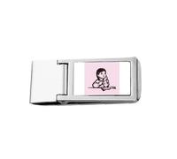 Reflections Chinese Red Educational Propaganda Slim Money Clip Stainless Holder Pocket Wallet