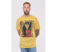 Reflections Dip Dye Mineral Wash Unisex T Shirt System Of A Down Yellow XXL