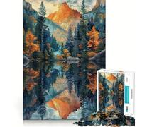 Reflections of Forest Jigsaw Puzzles for Teenagers 1000 Piece Mind Challenge Toy Relaxing Fun Precise Cut Festive Gift (50x75cm)