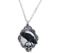 Reflections Of Poe Necklace Alchemy England Gothic Mirror Skull Crow Jewellery