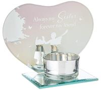 Reflections Sister Tea Light Holder Always my Sister Forever My Friend from The Heart, pink