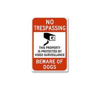 Reflective 24 Hour Video Sign Not Allow Trespassing Warning CCTV Camera for Enhanced Security Home Security Sign