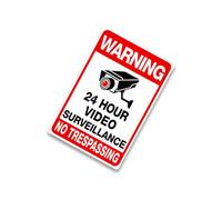 Reflective 24 Hour Video Sign Not Allow Trespassing Warning Sign CCTV Camera For Enhanced Security Security