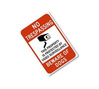 Reflective 24 Hour Video Sign Not Allow Trespassing Warning Sign CCTV Camera For Enhanced Security Security