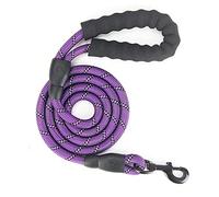 Reflective 2m/3m/5m Dog Leash for Large Dogs - Sturdy Round Nylon Rope (1.2cm Diameter) - Purple Color - Perfect for Safe and Comfortable Dog Walks