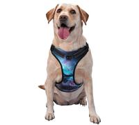 Reflective 3D Graphics Universe Space printed dog harness breathable adjustable pet vest 4 sizes M with quick-release buckles suitable for walks and camping