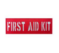 Reflective 8.5x3 Inch First Aid Kit White/Red IFAK Medic MED Trauma Paramedic Hook Patch (8.5X3 Inch)
