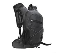 Reflective 8L Sports Backpack for Outdoor Cycling and Hiking Use with Breathable Carrying System Dual Side Net Pockets and Light Hook (Black)