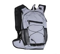 Reflective 8L Sports Backpack for Outdoor Cycling and Hiking Use with Breathable Carrying System Dual Side Net Pockets and Light Hook (Grey)