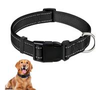 Reflective Adjustable Dog Collar, Soft Nylon Breathable Pet Collar, Quick Release Metal Belt Buckle, Soft and Comfortable, for Small and Medium Dogs