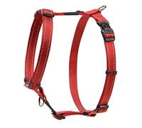 Reflective Adjustable Dog H Harness for Extra Large Dogs; matching collar and leash available, Red