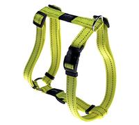 Reflective Adjustable Dog H Harness for Large Dogs; matching collar and leash available, Yellow