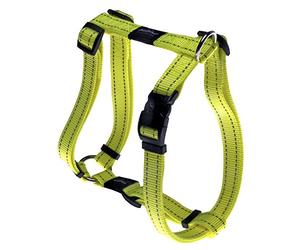 Reflective Adjustable Dog H Harness for Large Dogs; matching collar and leash available, Yellow