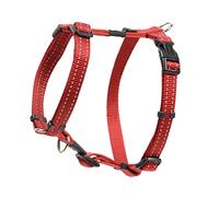 Reflective Adjustable Dog H Harness for Small to Medium Dogs; matching collar and leash available, Red