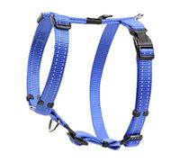 Reflective Adjustable H Harness for Small Dogs; matching collar and leash available, Blue