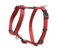 Reflective Adjustable H Harness for Small Dogs; matching collar and leash available, Red