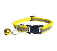 Reflective Adjustable Pet Collar for Cats Quick Release Design and Comfortable Fit Ideal for Nighttime Walks Durable and Easy to Clean (Yellow, One Size)