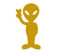 Reflective Alien Car Warning Stickers - Reflective Sticker Funny Alien Car Decal | Funny Car Stickers, Car Window Decals For Scoo