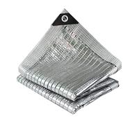 Reflective Aluminet Shade Cloth 75% UV Protection for Outdoor Awnings Greenhouse & Patio Silver 8x9m (26.2x29.5ft) - Sunshade with Grommets