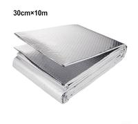 Reflective Aluminium Thermal Insulation Film Roll 30cm Wide x 10m Long with Dual Bubble Layers, 3mm Thickness for Home and Industrial Use