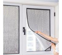 Reflective Aluminum Foil Window Film,99% Light Blocking Thermal Sun Shade Curtain with Suction Cups,Winter Warm & Summer Cool Insulation Film,Reusable Window Cover,for Home (90x220cm/35″x87″)