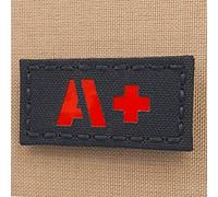Reflective APOS Blood Type 1x2 First Aid Kit IFAK Tactical Morale Fastener Patch