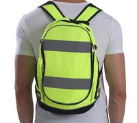 Reflective Backpack - Polyester Medium | Night Vision Bike Bag, Waterproof Lightweight Cycling Rucksack | High Visibility Safety Gear For Commuting Outdoor Riding Travel And Daily Use