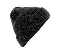 Reflective Beanie Beechfield Black One Size