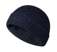 Reflective Beanie for Men - Winter Warm Reflective Running Beanie,Winter Knit Hat Caps, Warm Loop Hat Versatile for Night, Runners Navy Blue