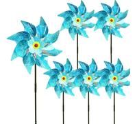 Reflective Bird Scarer Windmill, Sparkly Reflective Pinwheels Windmill,Bird Scarers Windmills For Garden Lawn, Pigeon Deterrent Windmills Garden Decoration (6pcs-A)