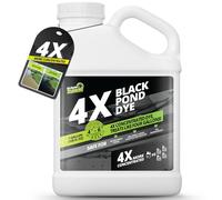Reflective Black Pond Dye 4X Concentrate, Liquid Pond Colorant, Black Lake and Pond Dye, Deep Black Color, Pond Water Dye That Protects Against Sunlight, Safe for Fish, Bird, and Wildlife, 1 Gallon