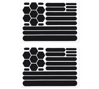 Reflective Black Stickers for Motorcycle Helmets and Cycling Helmets Deliver Bright Light Return in Darkness Waterproof and Abrasion Resistant Finish (2PCS)