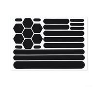 Reflective Black Stickers for Motorcycle Helmets and Cycling Helmets Deliver Bright Light Return in Darkness Waterproof and Abrasion Resistant Finish (1PCS)