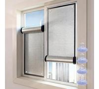 Reflective Blackout Window Film - Uv Protection, Heat Insulation, Anti-glare Tint With Suction Cups - Thermal Sun Blocker For Bathrooms And Home Privacy One Color 30x80cm