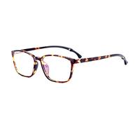 Reflective Blue Light Reading Glasses, Men's Clear Lenses And TR90 Full-Frame Presbyopia Optical Glasses with Diopter +1.0 To +3.0,C,+3.00