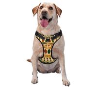 Reflective Bohemia Style Traditional African Pattern printed dog harness breathable adjustable pet vest 4 sizes XL with quick-release buckles suitable for walks and camping