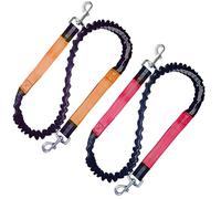 Reflective Bungee Dog Leash Extension Attachment 4ft with Double Clips | Zinc-alloy Swivel Clips，Shock Absorbing, for Small/Medium/Large Dogs up to 200 lbs，Visible in the Darkness, Double handle