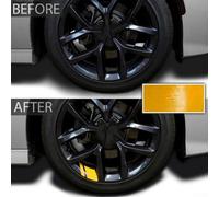 Reflective Car Wheel Rim Decal Sticker Set for 18"-21" Rims, 6PCS with Waterproof PVC Material, For Easy to Install and Remove, Red/Yellow/White/Blue(Yellow)