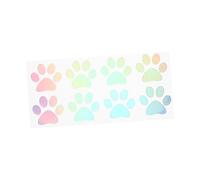 Reflective Cartoon Paw Print Stickers - Cute Claw Shape Wall Decals for Kids Room Decor, 8 Pack, Multi-Color, 1.18 X 1.10 Inches