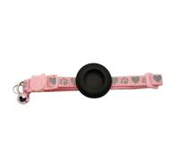 Reflective Cat Collar with AirTag Holder, Safety Buckle and 360° Night Visibility, Waterproof Silicone Cover, Adjustable Silk Polyester Band, Anti-Choking Design, for Small