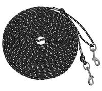 Reflective Cat Leash -30FT Cat Cable Out Escape Proof Walking Yard Long Durable Safe Leash Traning Play Outdoor for Puppies/Kittens/Small Animals(Black)