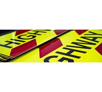 Reflective Chevron Signage - Chapter 8 Compliant, High-Visibility, Prismatic Red & Yellow, Vehicle Safety Decals (Self-Adhesive, Magnetic, Composite Aluminium) (Stickers 120x30 CMS)