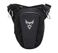 Reflective Crossbody Leg Bag With Large Capacity & Earphone Slot For Waist Use, Black, Dry Bag