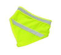 Reflective Dog Bandana Adjustable Stick-on Triangular Polyester | Night Walking Access for Puppies and Large Dogs, Fluorescent Finish, Urban Street Visibility