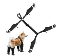 Reflective Dog Boots - Waterproof Paw Protectors, Adjustable Suspender Boots, Nylon Dogs Booties with Anti Slip Sole, Pet Outdoor Gear Reflective Safety, Long Leg Dog Boot for Winter Walking Hiking