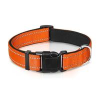 Reflective Dog Collar Sturdy Adjustable Pet Collar(Black 2,L)